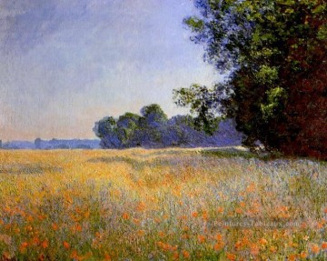  impressionniste - Avoine et Champ de Pavot Claude Monet Fleurs impressionnistes
